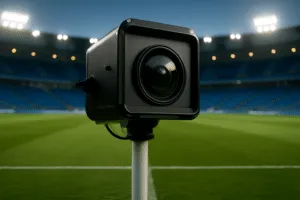 Eine Kamera in einem Stadion