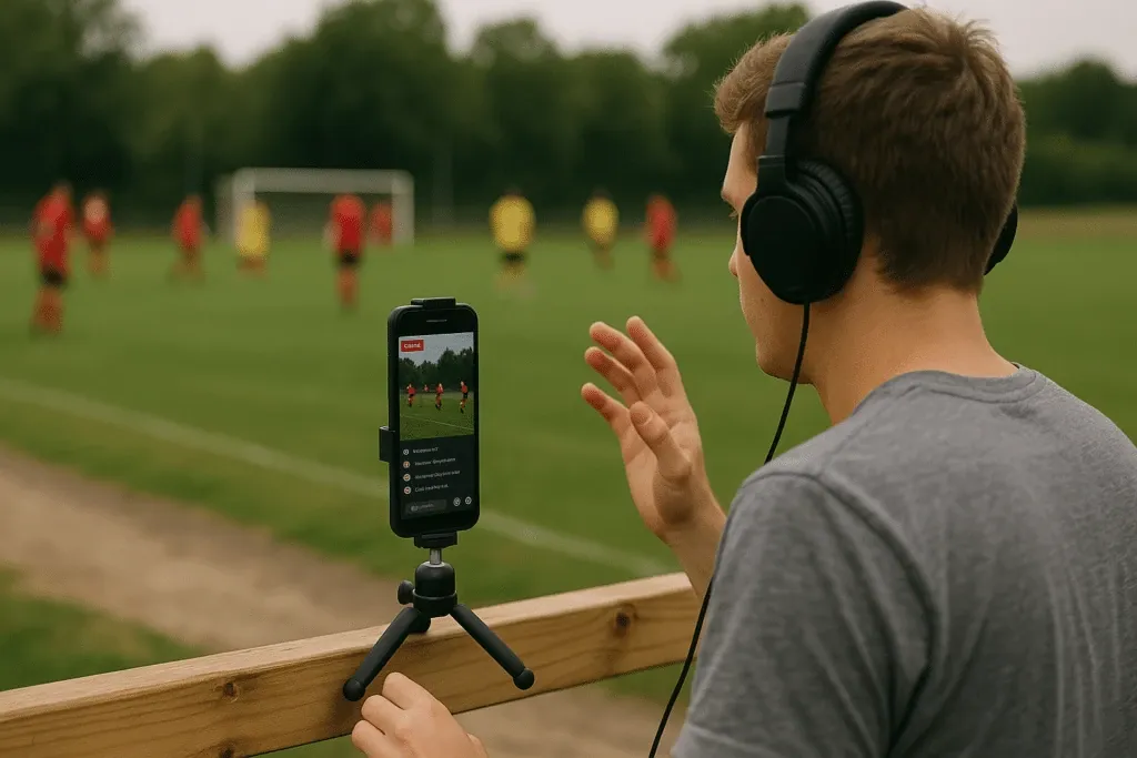 Streaming a match with a smartphone