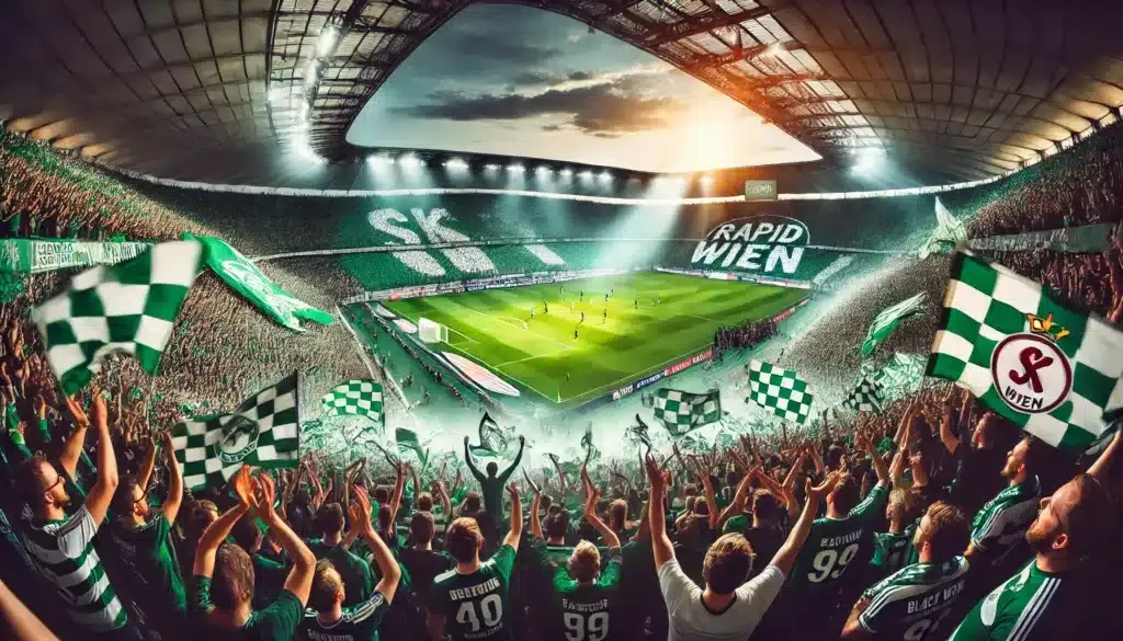 Rapid stadium full of green and white fans