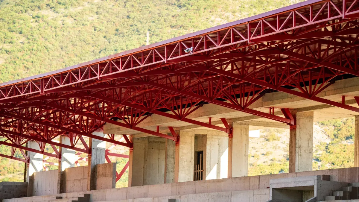 zone14 camera under the roof of the stand at Stadion Rođeni in Mostar
