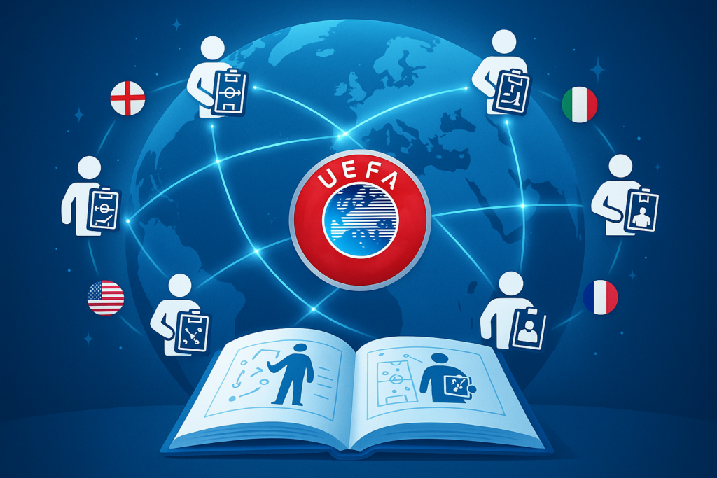 Trainer aus aller Welt die sich unter der UEFA ausbilden lassen