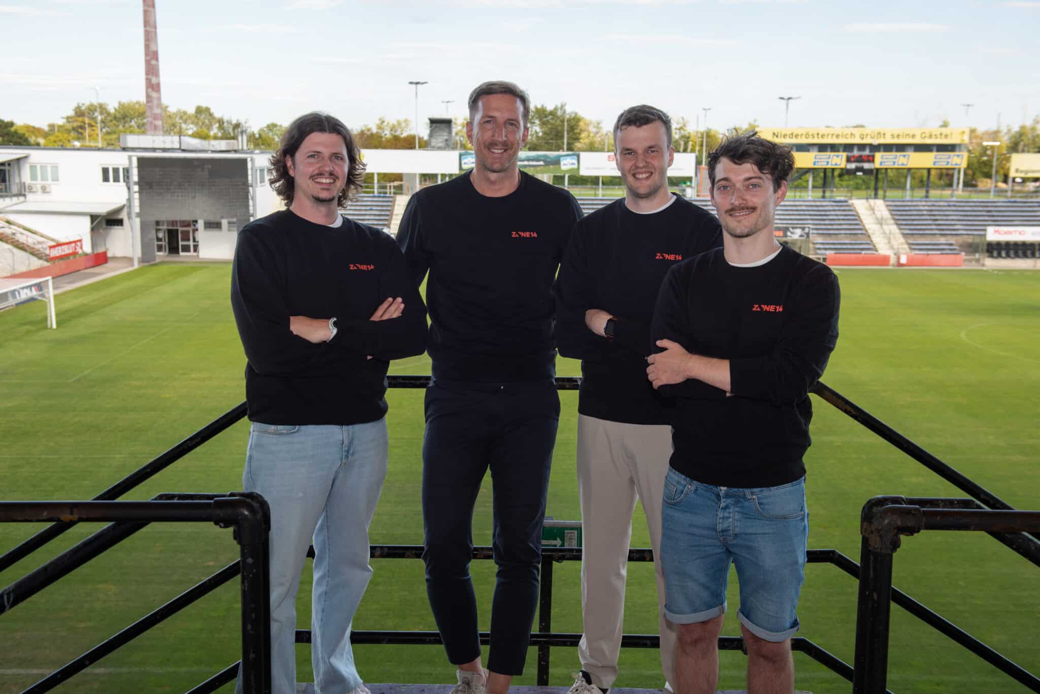 Simon Schmiderer, Marc Janko, Tobias Gahleitner und Lukas Grömer bei zone14